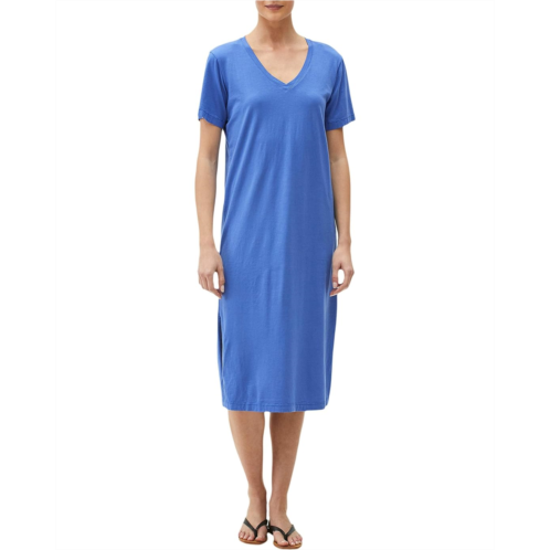 Michael Stars Sandra Cotton Modal Short Sleeve V-Neck Midi Dress