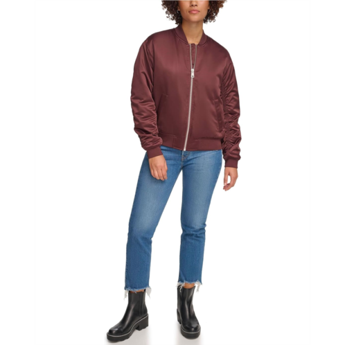 Levi  s Fashion Bomber with Ruching on Sleeves