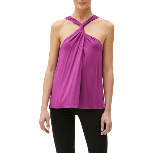 Michael Stars Cindy Luxe Jersey Front To Back Twist Halter Tank Top