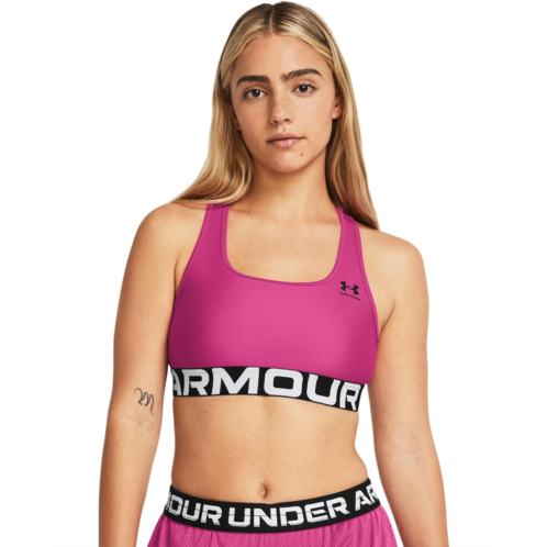 Under Armour HeatGear Authentics Mid Impact Branded Sports Bra