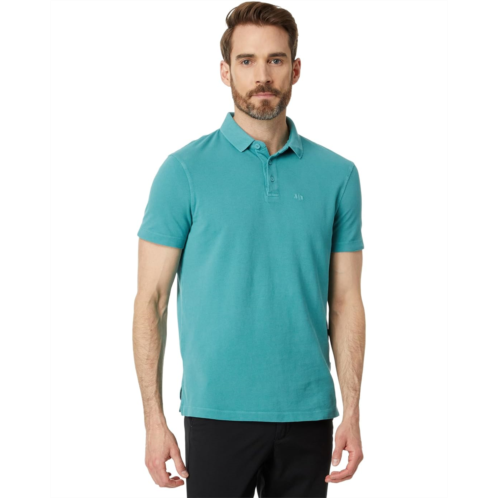 Armani Exchange Regular Fit Solid Colored Sun Washed Pique Polo