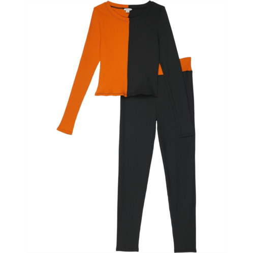 HABITUAL girl Color-Block Long Sleeve Top Active Set (Big Kids)