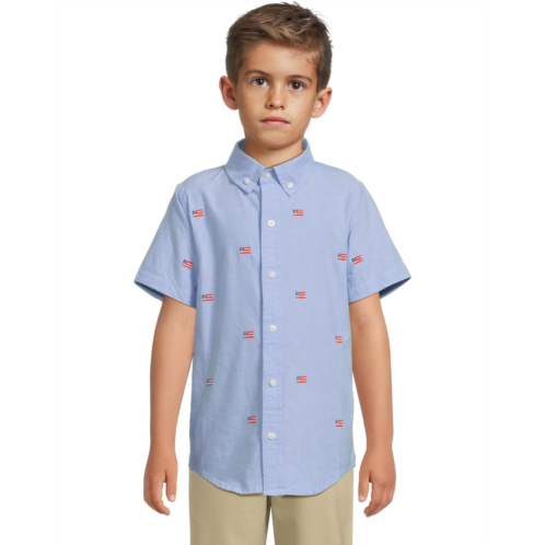 Janie and Jack Embroidered Flag Icon Shirt (Toddler/Little Kids/Big Kids)
