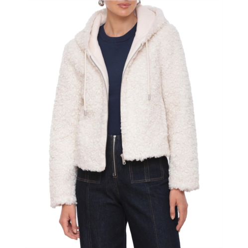 Avec Les Filles Faux Shearling Hoodie Jacket