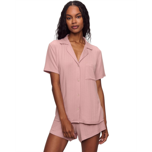 Womens Eberjey Gisele Rib Relaxed Short PJ Set