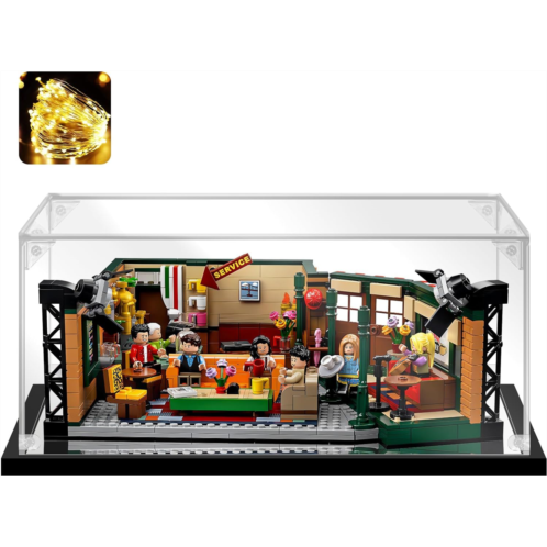 Instnovny Acrylic Display Case for Collectibles Assemble Acrylic Display Box for Lego 21319 Building Kits Clear Acrylic Case for Display Action Figures Car Model Toys(Black,13.8*9.8*5.9 inch