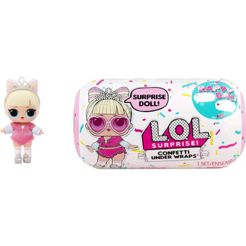 L.O.L. Surprise! Confetti Reveal with 15 Surprises Including Collectible Doll with Confetti Pop Fashion Outfits, Accessories - Doll Toy, Ages 4 5 6 7+ Years Old, Multicolor, 576440