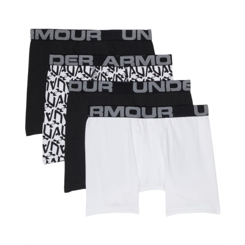 Under Armour Kids 4-Pack Cube Logo Cotton Boxer Set (Big Kids)