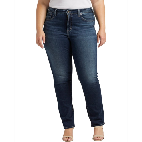 Silver Jeans Co. Plus Size Avery High-Rise Straight Leg Jeans W94443EDB457