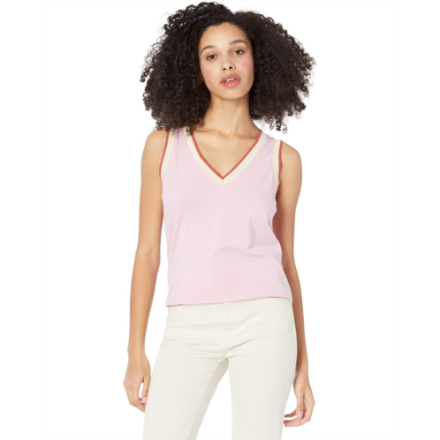 MONROW V-Neck Tank with Trim Rib