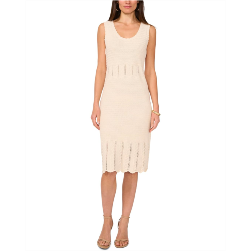Vince Camuto Pointelle Tank Dress With Scallop Edge