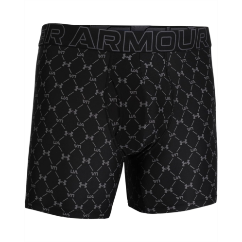 Mens Under Armour Performance Tech Print 6 Boxer Briefs