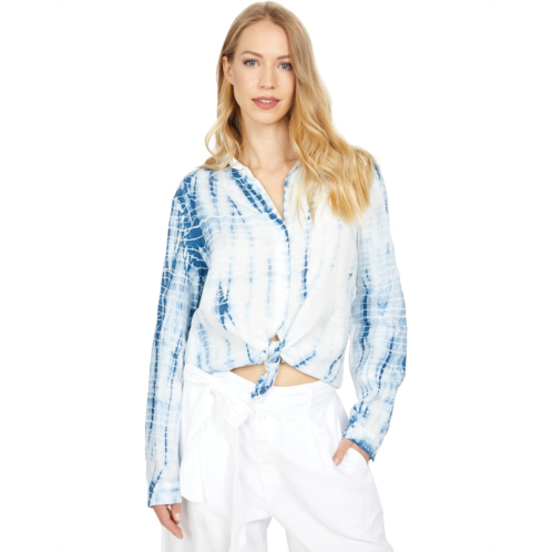 Bella dahl Fray Hem Button-Down Blouse