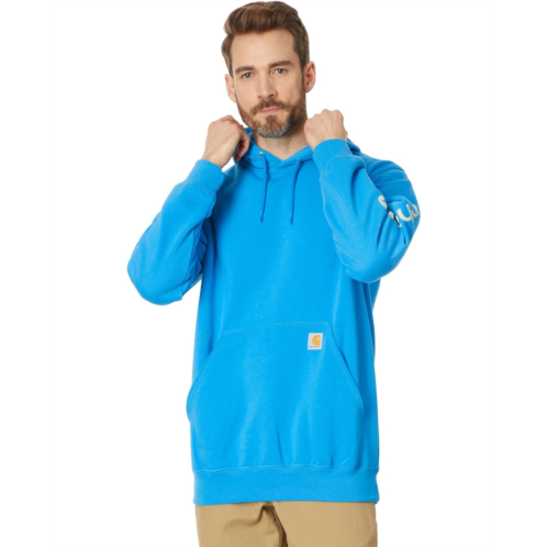 Mens Carhartt Midweight Signature Sleeve Logo Hooded Sweatshirt