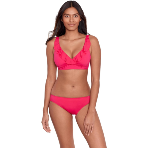 POLO Ralph Lauren Womens LAUREN Ralph Lauren Beach Club Solids Ruffle Underwire Bikini Top