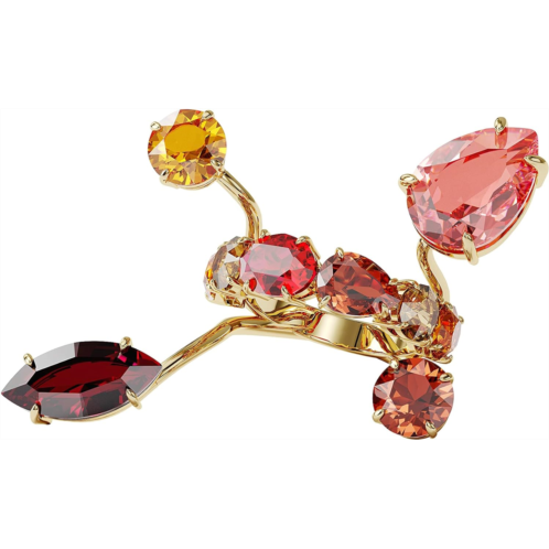 Swarovski Gema Ring Jewelry Collection, Gold Tone Finish, Golden Yellow & Rose Tone Crystals