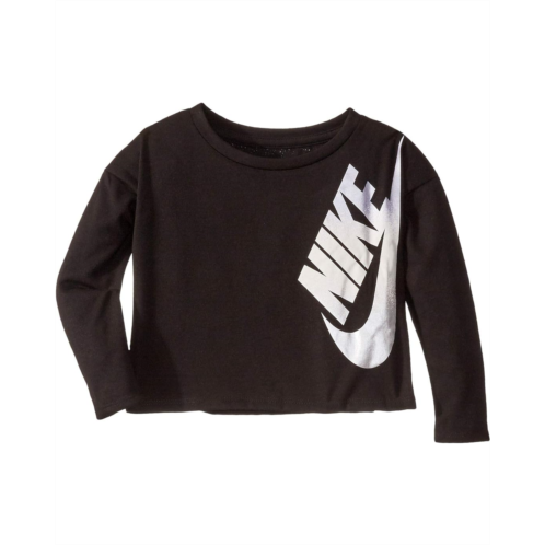 Nike Kids Metallic Logo Long Sleeve Graphic Top (Toddler)