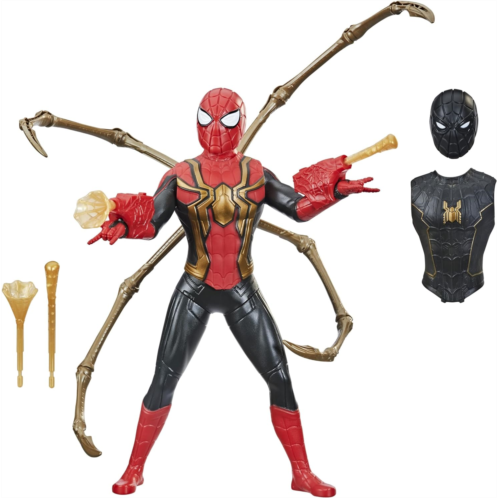 Spider-Man: No Way Home Deluxe 13-Inch-Scale Web Gear Action Figure with Sound FX, Suit Upgrades, and Web Blaster Accessory