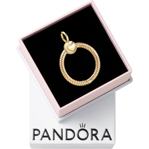 Pandora Moments Small O Pendant - Stunning Womens Jewelry - Great Gift for Her - Snake Chain Pendant - 14k Gold, With Gift Box