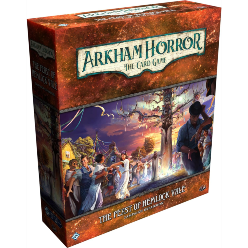 Fantasy Flight Games Arkham Horror The Card Game The Feast of Hemlock Vale CAMPAIGN EXPANSION - Discover a Mysterious Forbidden Isle! Cooperative LCG, Ages 14+, 1-4 Players, 1-2 Hour Playtime, Made by