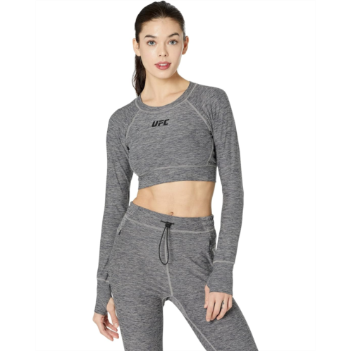 Womens UFC Long Sleeve Crew Neck Cropped Pullover