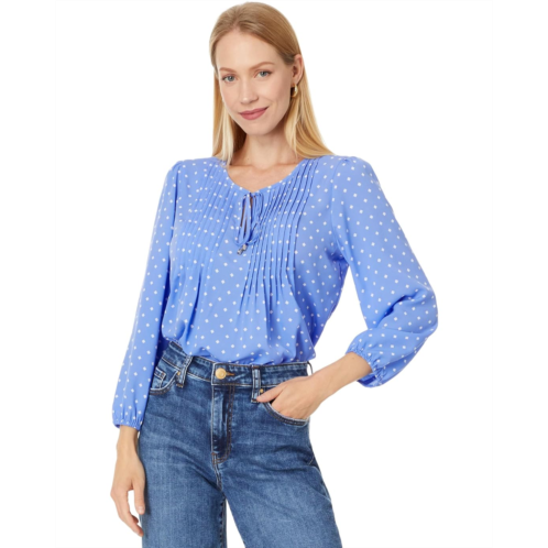 Womens Tommy Hilfiger Dot Pintuck Blouse