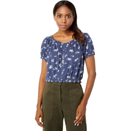 Lucky Brand Feminine Buble Hem with Buttons