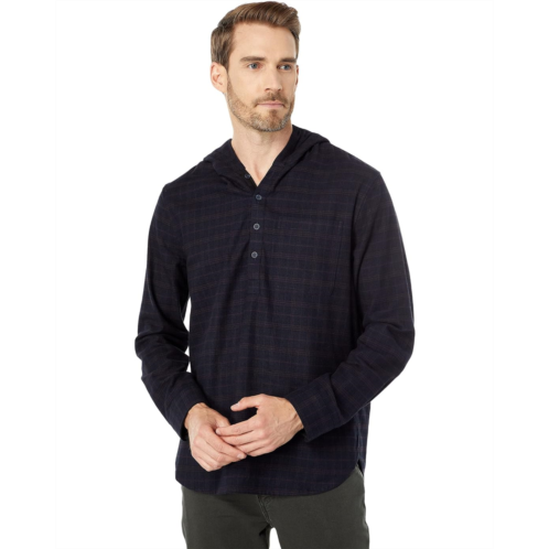 Mens Vince Highway Plaid Long Sleeve Pullover