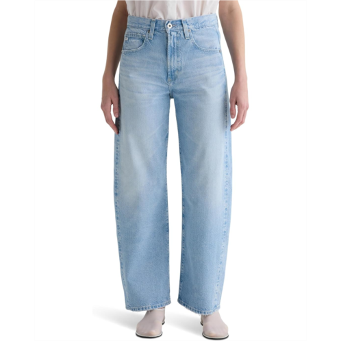 Womens AG Jeans Hattie High-Rise Barrel in Allusion Destructed