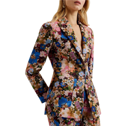 Ted Baker Madonia Printed Single Breasted Tailored Blazer