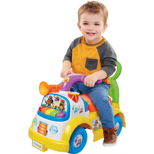 Fisher-Price Little People Music Parade Ride-On, Plays 5 Marching Tunes & Other Sounds! Perfect for Toddler Boys & Girls Ages 1, 2, & 3 Years Old - Helps Foster Motor Skills [Amazo