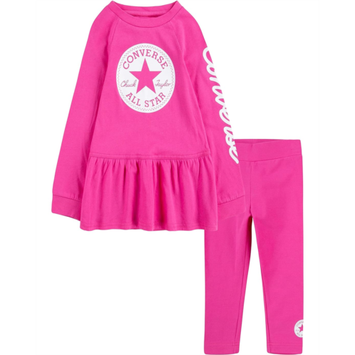 Converse Kids Peplum T-Shirt and Leggings Set (Toddler)