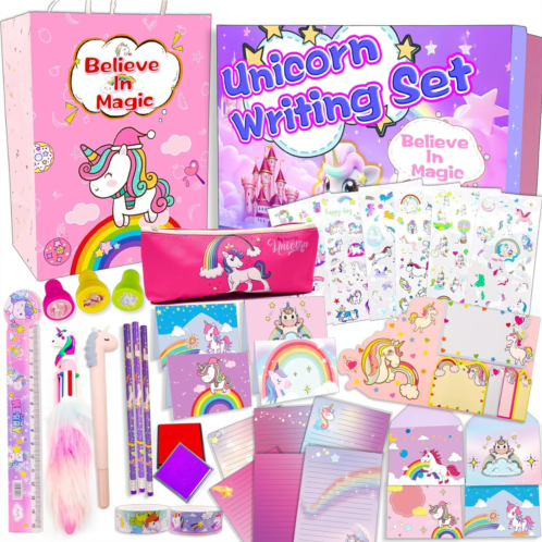 Y YOFUN Unicorns Gifts for Girls - Unicorn Stationary Set, Unicorn Toys for Kids, Art Supplies, Birthday, Christmas Gifts for 6 7 8 9 10 11 12 Years Old Girl, Preteen Craft Toys
