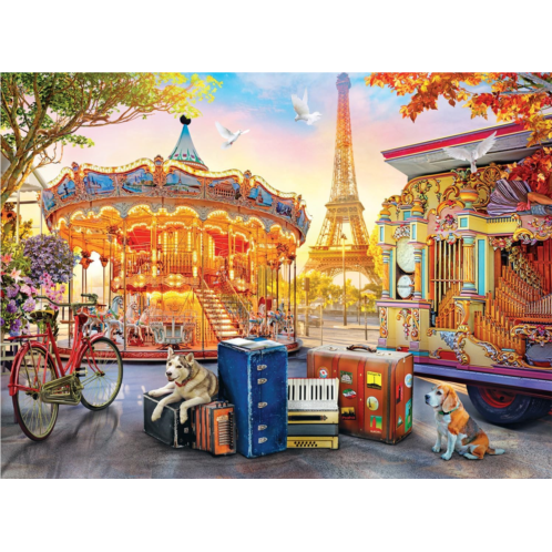 Buffalo Games - Carrousel de Paris - 1000 Piece Jigsaw Puzzle for Adults Challenging Puzzle Perfect for Game Nights - 1000 Piece Finished Size is 26.75 x 19.75