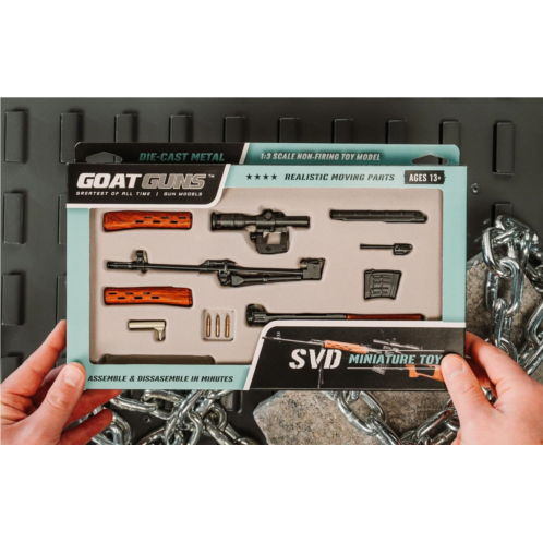 GoatGuns Miniature SVD Dragunov Model 1:3 Scale Die Cast Metal Build Kit