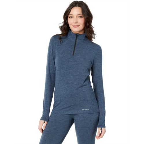 Womens Hot Chillys Clima-Trek Zip-Tee