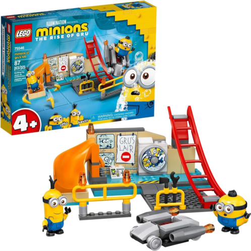 LEGO The Rise of Gru: Minions in Gru’s Lab (75546) Building Toy for Kids, an Exciting Toy Lab Set with Kevin and Otto Minion Figures, New 2021 (87 Pieces)