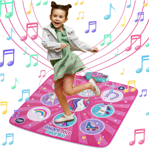 Klevly Unicorn Dance Mat for Kids Ages 6+ Plays 5 Levels & 5 Songs Unicorn Gifts for 6 Year Old Girl Toys for Girls Gifts for Girls