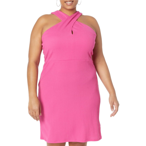 Michael Michael Kors Plus Size Solid Crisscross Mini Dress