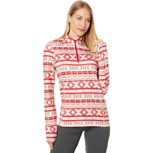 Womens Hot Chillys Micro-Elite Chamois Printed Zip-T