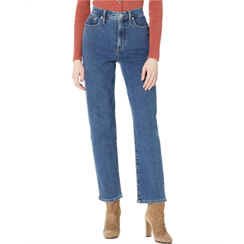 Madewell Cozy Mid-Rise Perfect Vintage Straight Jeans in Bright Indigo Wash