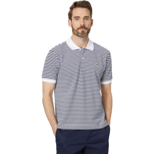 Lacoste Short Sleeve Classic Fit Stripped Polo Shirt