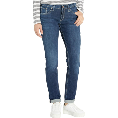 Silver Jeans Co. Womens Silver Jeans Co Boyfriend Mid-Rise Slim Leg Jeans in Indigo L27101SSX365