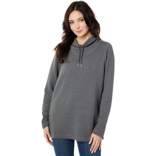 L.L.Bean SoftLight Quilted Funnel Neck Pullover