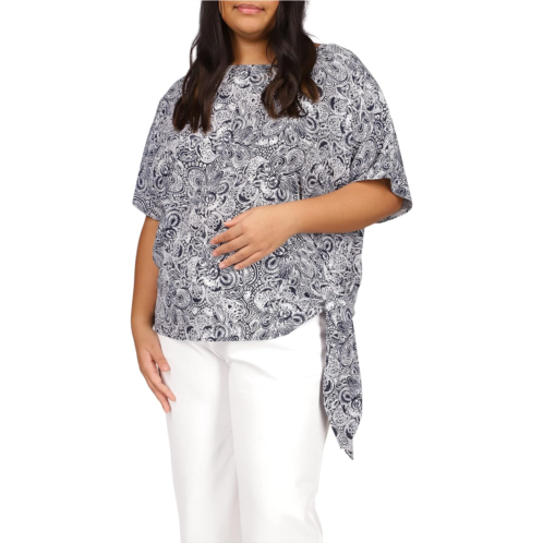 Michael Michael Kors Plus Size Abstract Batik Side Tie Top