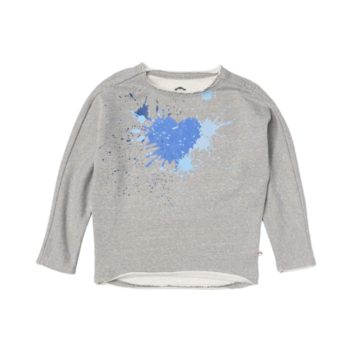 Appaman Adaptive Kids Paint Splash Heart Graphic Slouchy Sweatshirt (Little Kids/Big Kids)