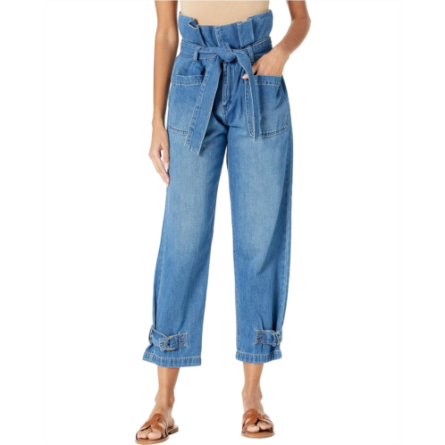 Blank NYC Paper Bag Tapered Pants with Self-Belt in Dancing Queen