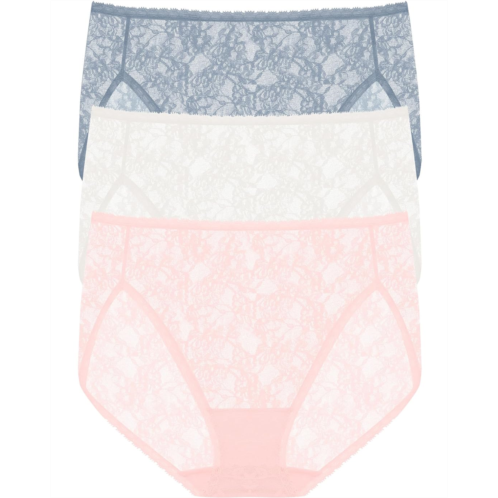 Womens Natori Bliss Allure One Size Lace French Cut 3-Pack
