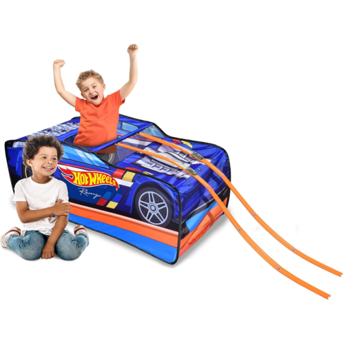 Hot Wheels Sports Car Pop Up Tent with 10ft of Track and 2 Mystery Cars - Sunny Days Entertainment