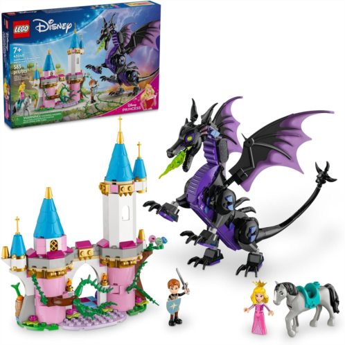 LEGO Disney Princess Maleficents Dragon Form Building Set for Kids and Sleeping Beauty Fans, Disney Princess Figure, Castle Toy, Fun Gift Idea for Girls and Boys Ages 7 Plus Who L